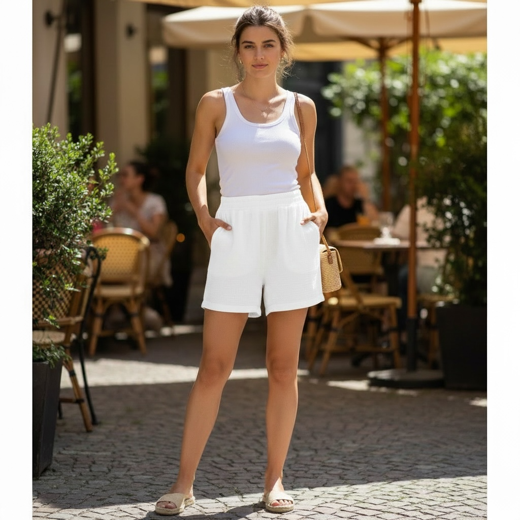Pantaloncino in Mussola di Cotone