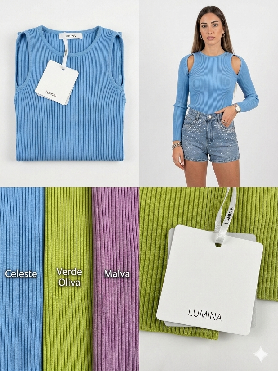 Maglia Costina Cut-Out Lumina