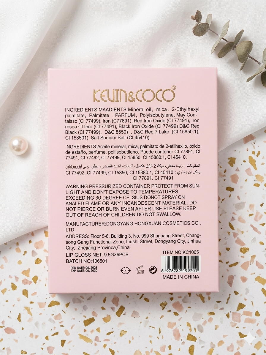 Set Lip Gloss a Forma di Ghiacciolo "Kevin & Coco" (6 Pezzi)