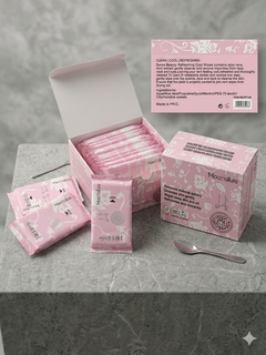 Salviette Struccanti e Rinfrescanti (yara-rosa)Con Aloe Vera e Menta da borsa e da viaggio