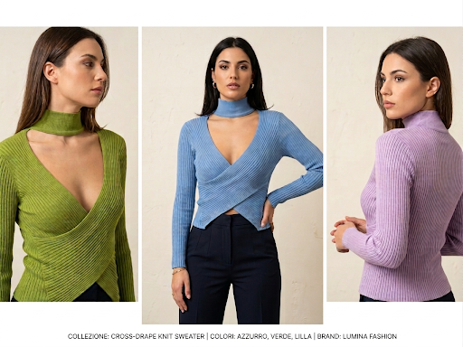 Cross-Drape Knit Sweater – Lumina Fashion
