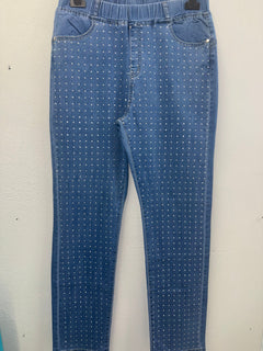 Jeans Ilda Elasticizzato con Borchiette