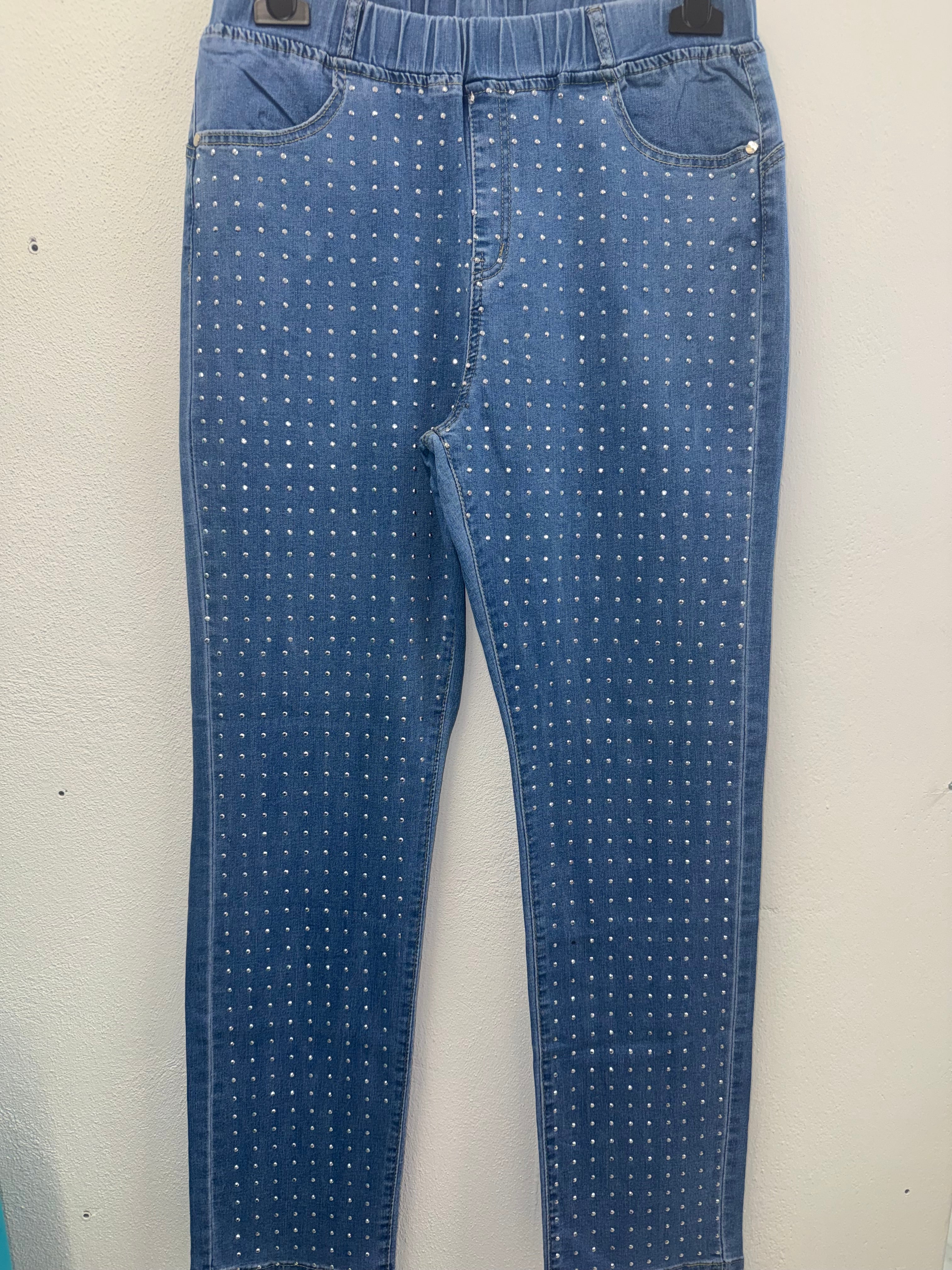 Jeans Ilda Elasticizzato con Borchiette