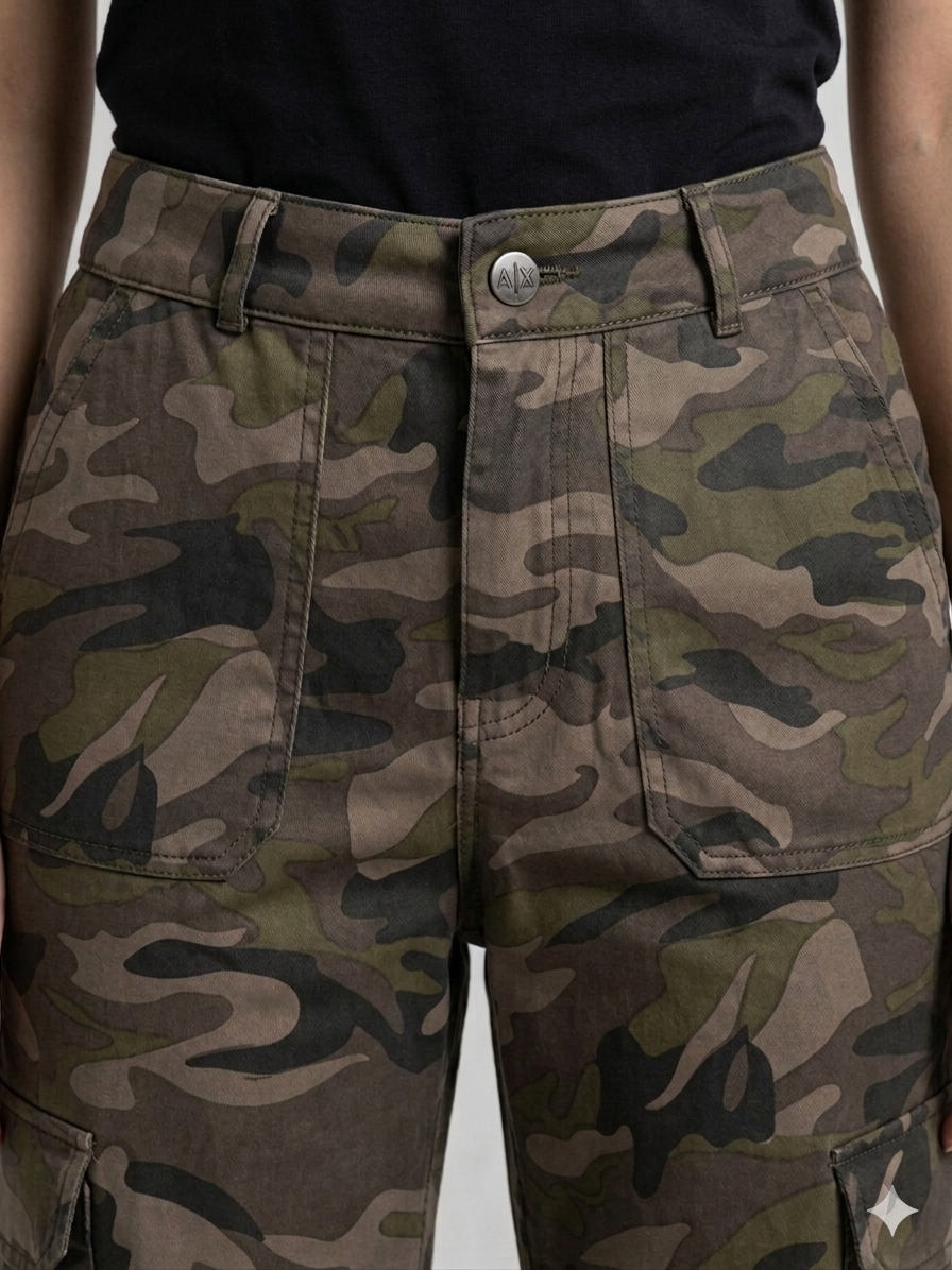Pantaloni Cargo Mimetici