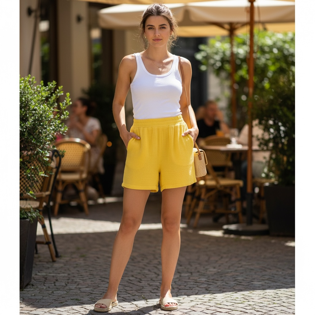 Pantaloncino in Mussola di Cotone