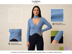Cross-Drape Knit Sweater – Lumina Fashion
