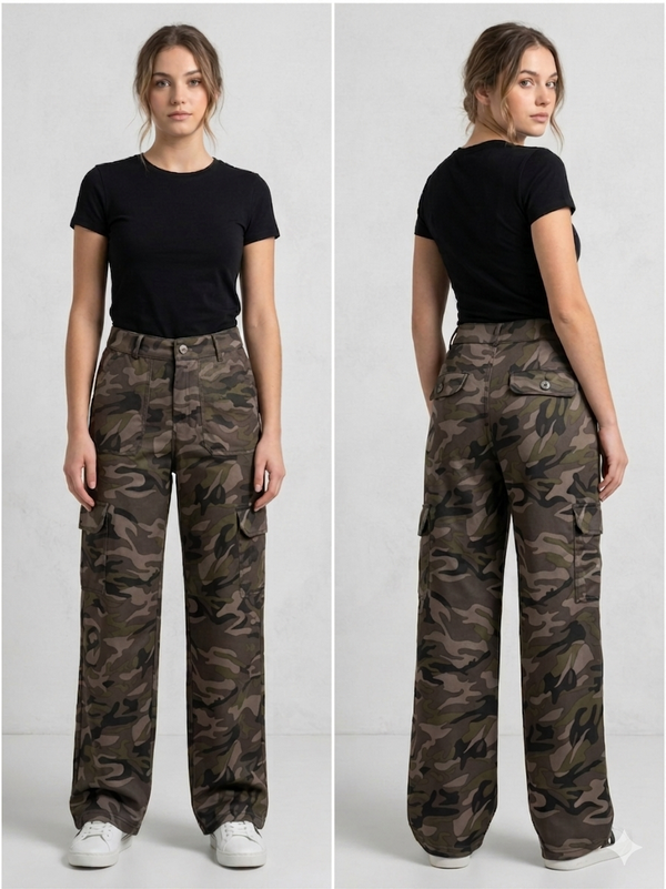 Pantaloni Cargo Mimetici