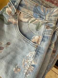 Jeans Wide-Leg a Fantasia Floreale – Fresh & Chic