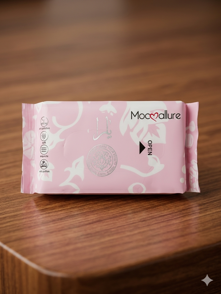 Salviette Struccanti e Rinfrescanti (yara-rosa)Con Aloe Vera e Menta da borsa e da viaggio