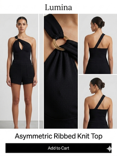 Asymmetric Ribbed Knit Top