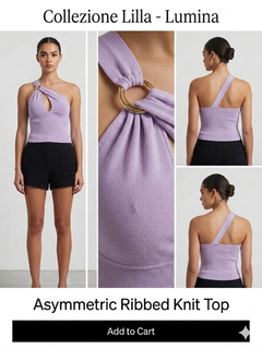 Asymmetric Ribbed Knit Top