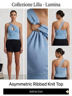 Asymmetric Ribbed Knit Top
